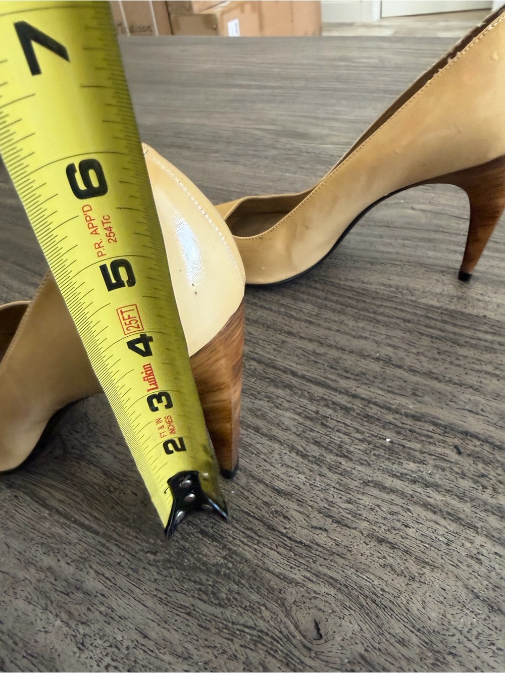 Stuart Weitzman Patent Peep-Toe Heels in Butter Yellow - Picture 6 of 12